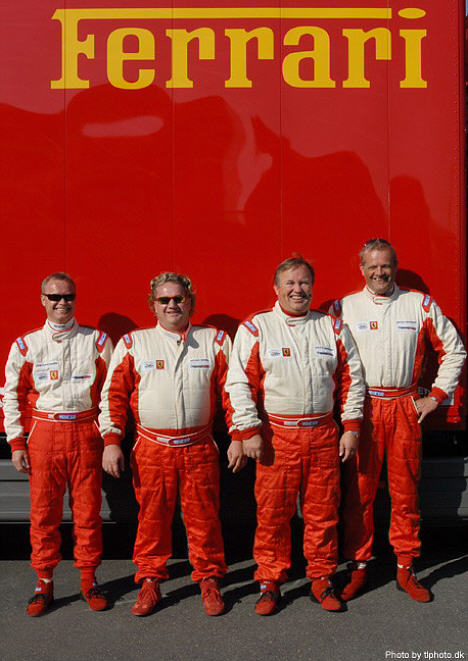 Racing9000 kørerne fra venstre mod højre: John Kristensen, Michael Morell, Knud E Sørensen og Jørgen Bønsdorff.